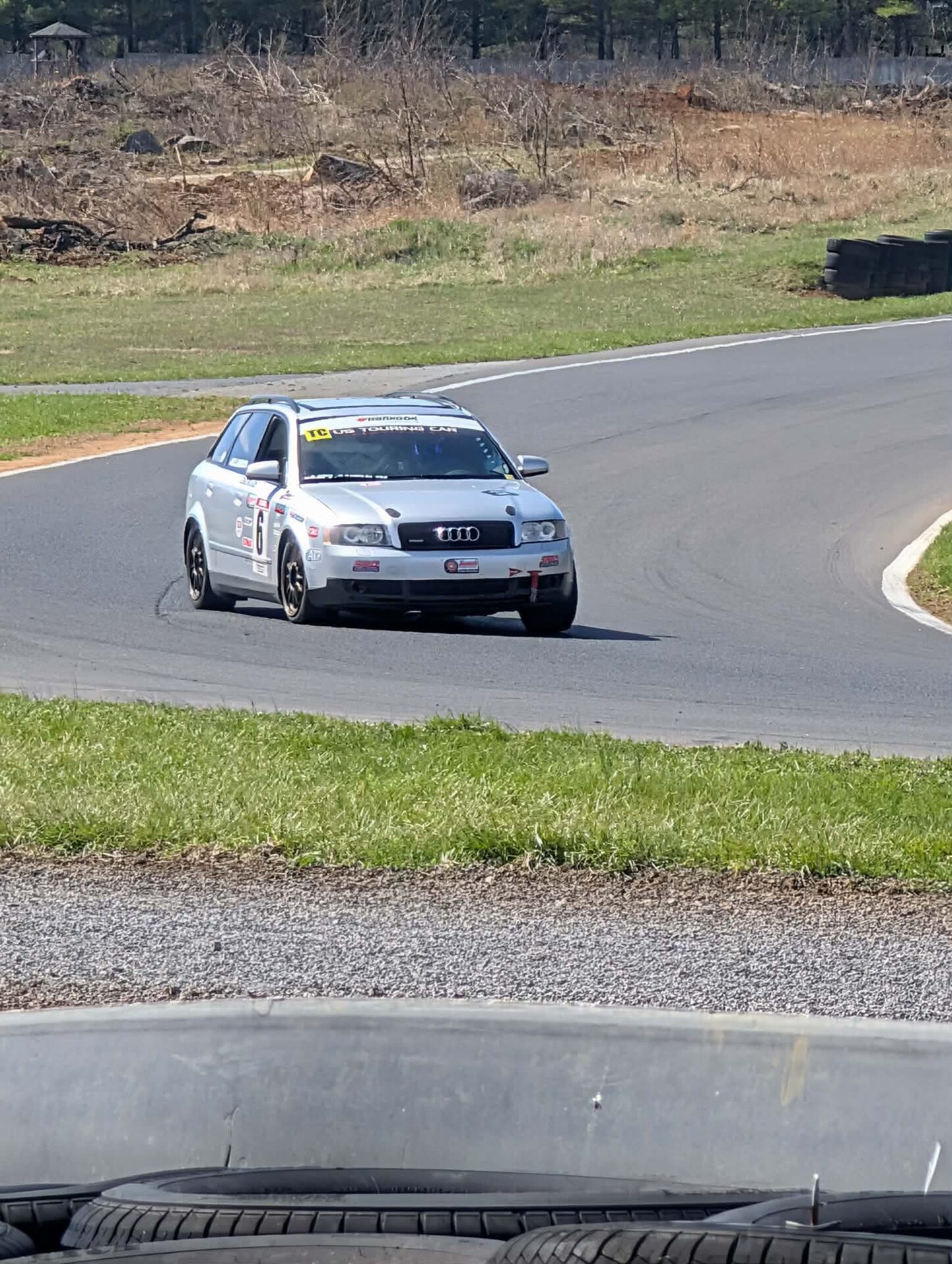 Audi A4 Avant #6 navigating a corner on track