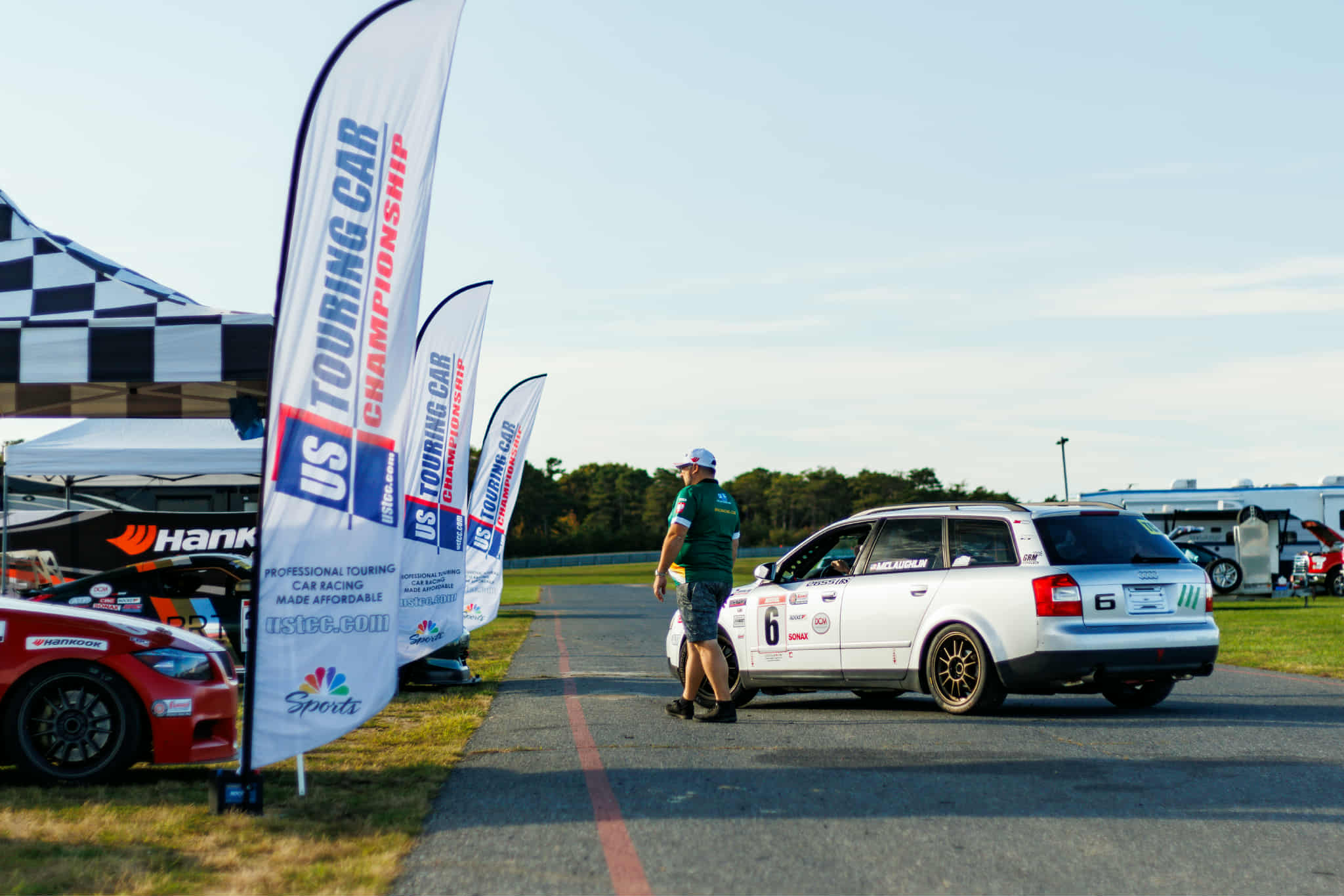 Mike McLaughlin at the USTCC paddock